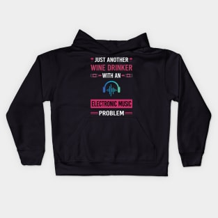 Wine Drinker Electronic Music Kids Hoodie